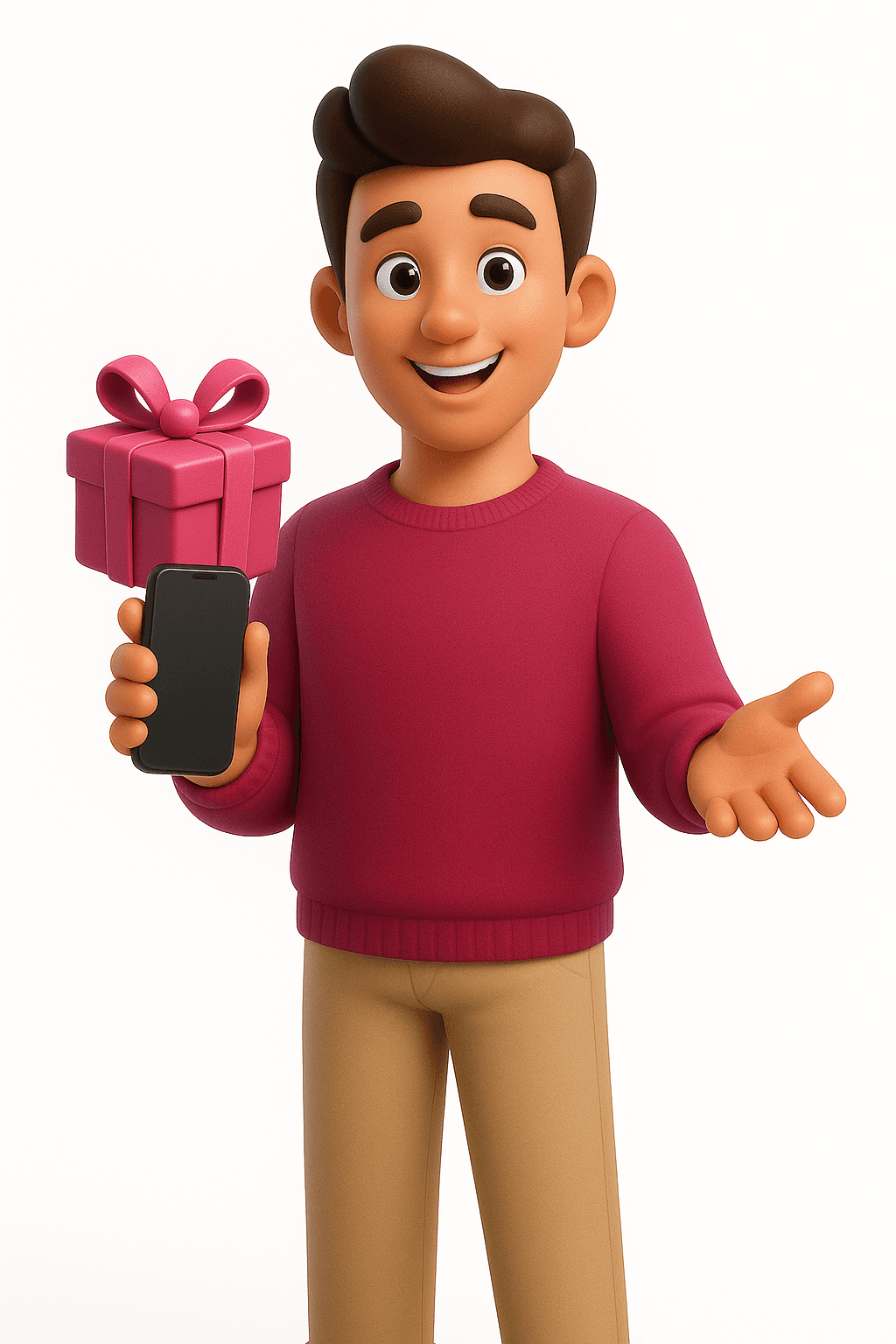 Ilustração 3D de boas-vindas para criar uma conta